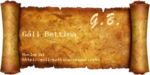 Gáll Bettina névjegykártya