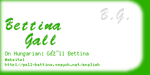 bettina gall business card